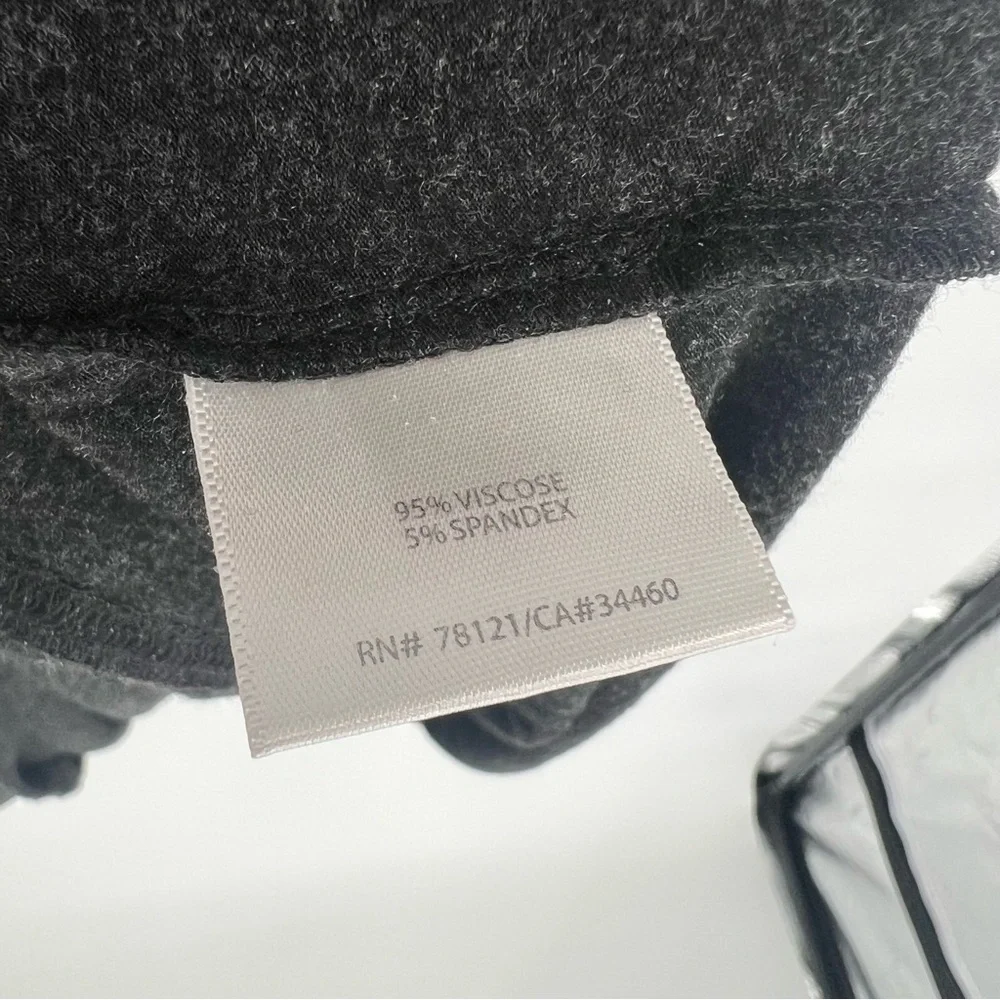 Eileen Fisher Jersey 3/4‎ Sleeve Charcoal Gray Dress Medium